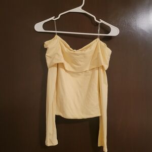Yellow Off-Shoulder Women's Top